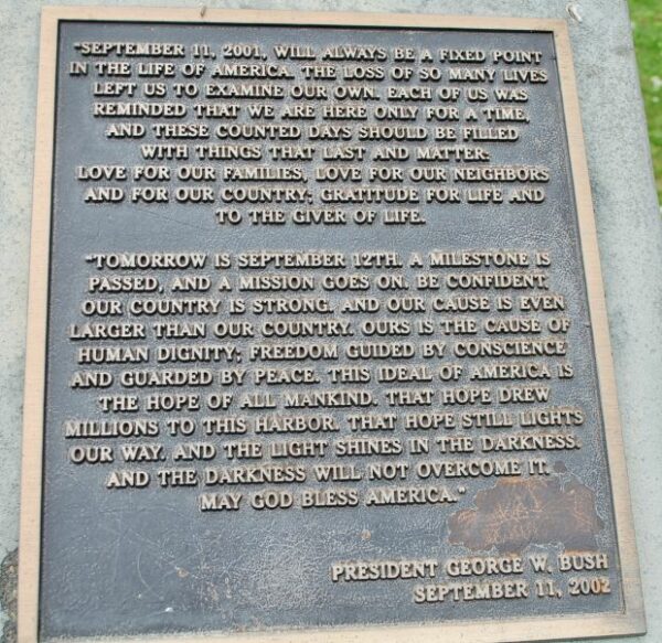 LAKE CHARLES 9/11 MEMORIAL PLAQUE C