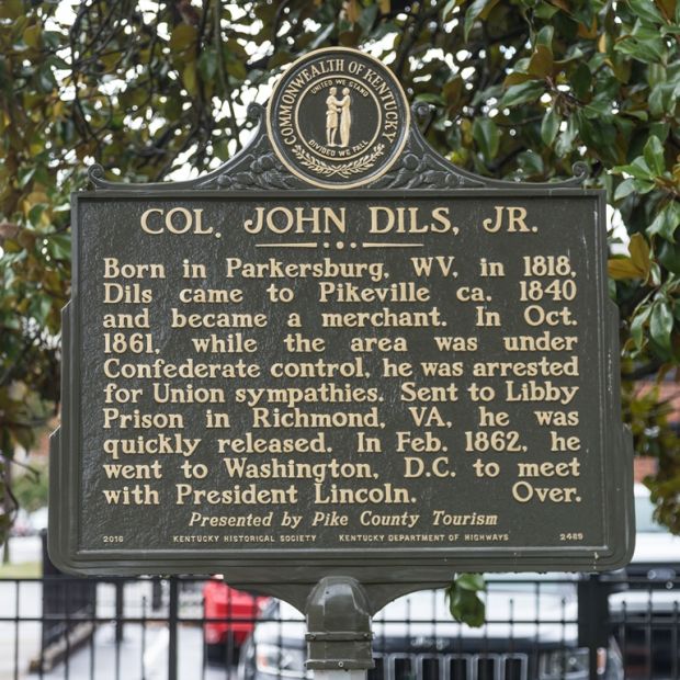 COL. JOHN DILS, JR. MEMORIAL MARKER FRONT
