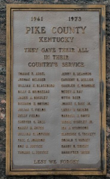 PIKE COUNTY WAR MEMORIAL PLAQUE D