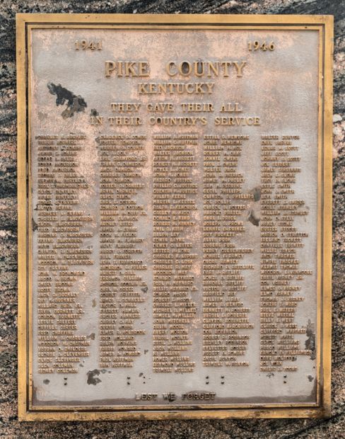 PIKE COUNTY WAR MEMORIAL PLAQUE B