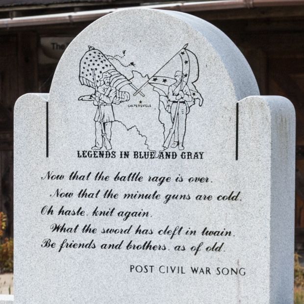 LEGENDS IN BLUE AND GRAY WAR MEMORIAL STONE