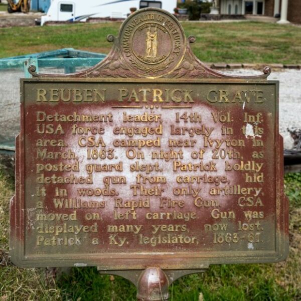 REUBEN PATRICK GRAVE WAR MEMORIAL MARKER