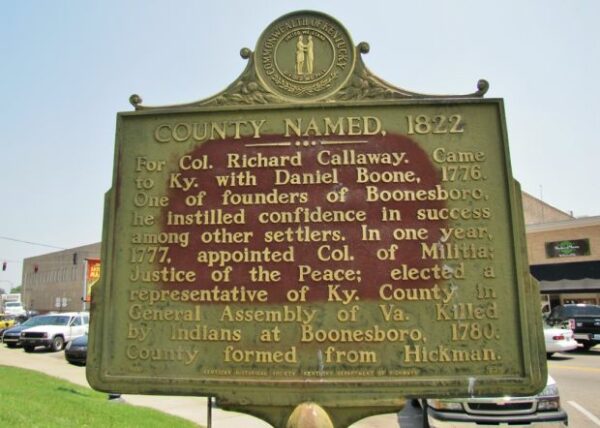 COUNTY NAMED, 1822 MEMORIAL MARKER