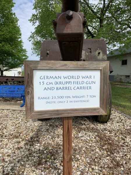 GERMAN WORLD WAR I FIELD GUN MEMORIAL PLAQUE