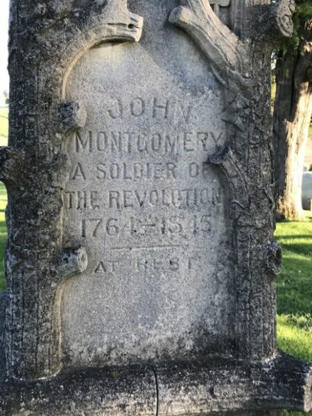 JOHN MONTGOMERY REVOLUTIONARY WAR SOLDIER MEMORIAL CEMETERY STONE