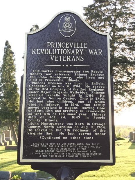 PRINCEVILLE REVOLUTIONARY WAR VETERANS MEMORIAL MARKER FRONT