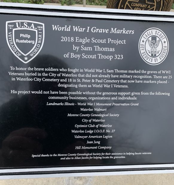 WORLD WAR I GRAVE MARKERS MEMORIAL PLAQUE