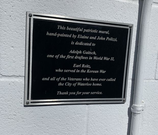 WATERLOO PATRIOTIC MURAL MEMORIAL PLAQUE