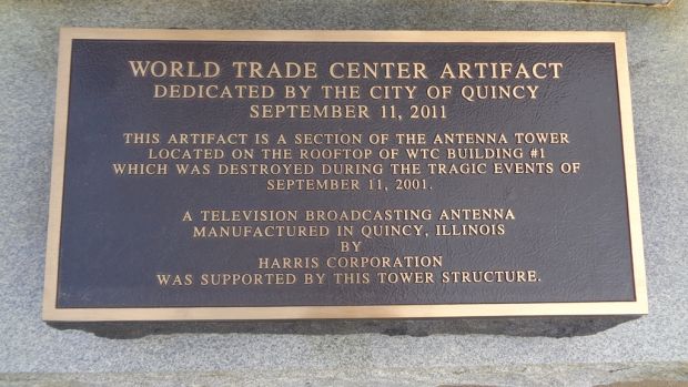 WORLD TRADE CENTER ARTIFACT MEMORIAL PLAQUE