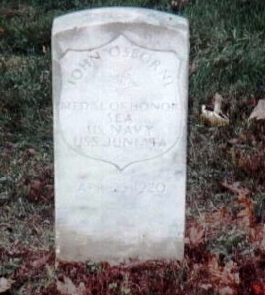 JOHN OSBORNE MEDAL OF HONOR WAR MEMORIAL GRAVESTONE