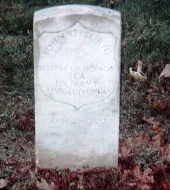 JOHN OSBORNE MEDAL OF HONOR WAR MEMORIAL GRAVESTONE