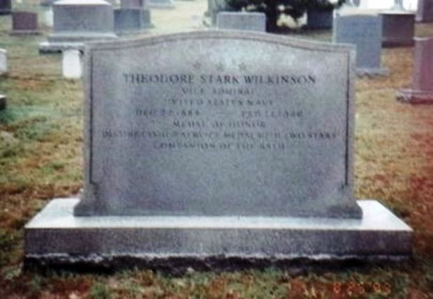THEODORE STARK WILKINSON MEDAL OF HONOR WAR MEMORIAL GRAVESTONE