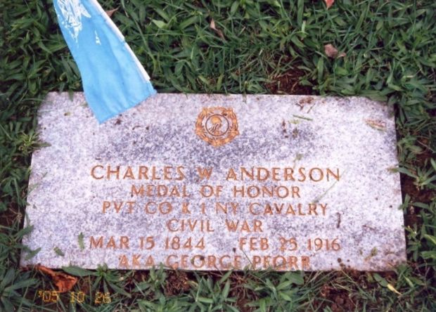 CHARLES W ANDERSON MEDAL OF HONOR WAR MEMORIAL GRAVESTONE