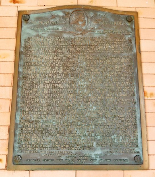 HILLSBOROUGH MEMORIAL DAY ORDER PLAQUE