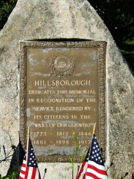 HILLSBOROUGH WAR VETERANS MEMORIAL PLAQUE