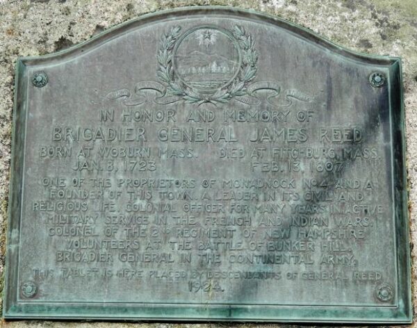 BRIGADIER GENERAL JAMES REED WAR MEMORIAL PLAQUE