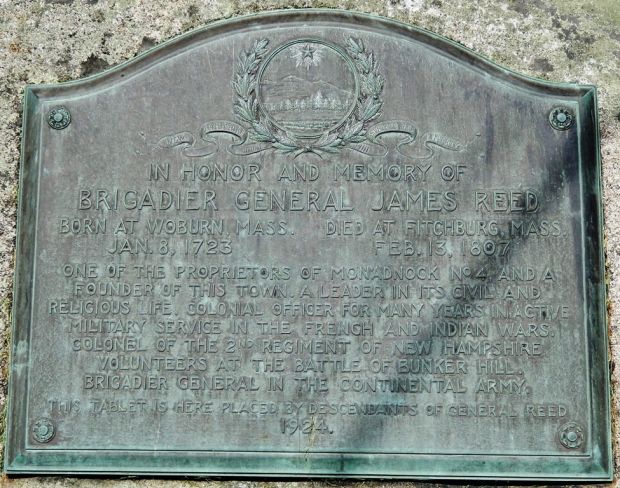 BRIGADIER GENERAL JAMES REED WAR MEMORIAL PLAQUE