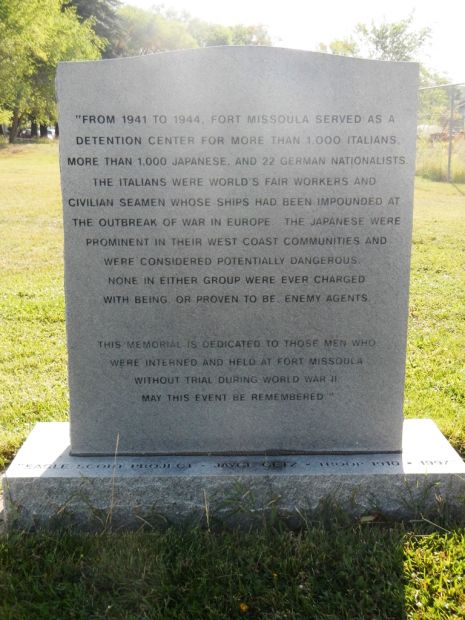 FORT MISSOULA DETENTION CENTER MEMORIAL