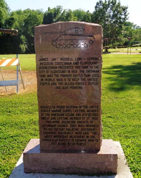 JAMES “JAY” RUSSELL TANK WAR MEMORIAL STONE FRONT