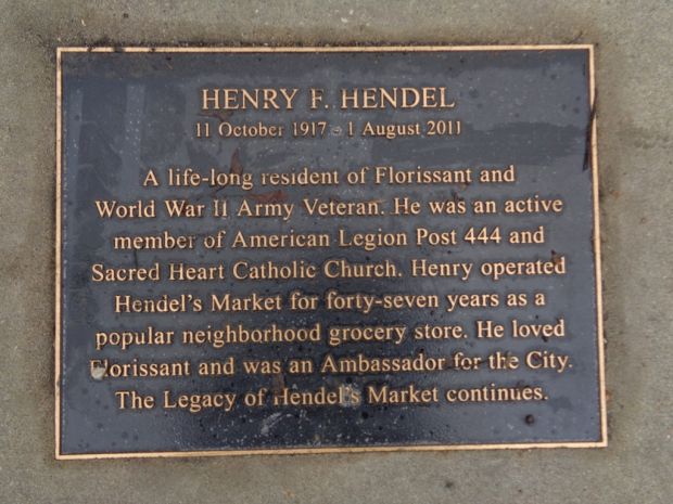 HENRY F. HENDEL WAR MEMORIAL PLAQUE
