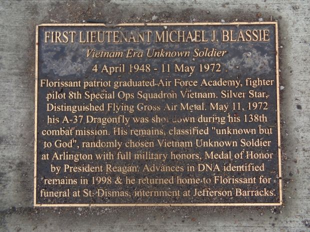 FIRST LIEUTENANT MICHAEL J. BLASSIE MEDAL OF HONOR MEMORIAL PLAQUE