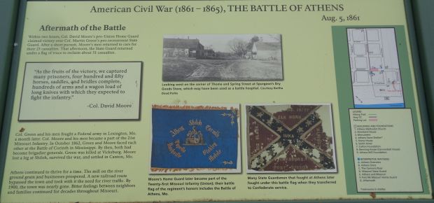 AMERICAN CIVIL WAR (1861-1865) THE BATTLE OF ATHENS MEMORIAL PANEL