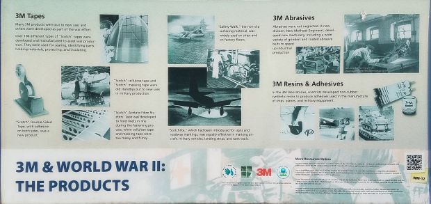 3M & WORLD WAR II: THE PRODUCTS MEMORIAL PANEL