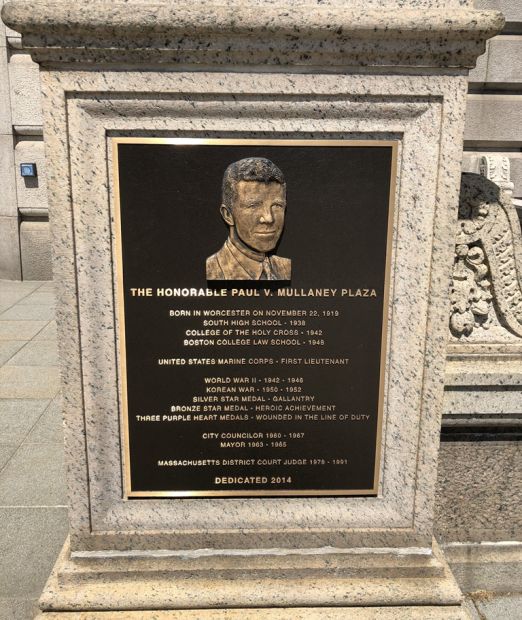 THE HONORABLE PAUL V. MULLANEY PLAZA MEMORIAL PLAQUE