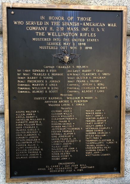 COMPANY H, 2ND MASS. INF. U.S.V. WAR MEMORIAL PLAQUE