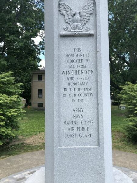 WINCHENDON WAR VETERANS MEMORIAL SIDE A