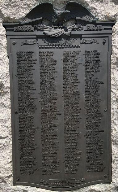 WINCHENDON WORLD WAR I MEMORIAL PLAQUE