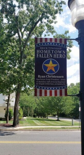 RYAN CHRISTENSEN HOMETOWN FALLEN HERO MEMORIAL BANNER