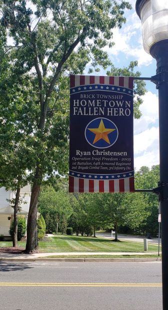 RYAN CHRISTENSEN HOMETOWN FALLEN HERO MEMORIAL BANNER