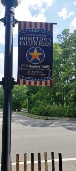 CHRISTOPHER DUFFY HOMETOWN FALLEN HERO MEMORIAL BANNER