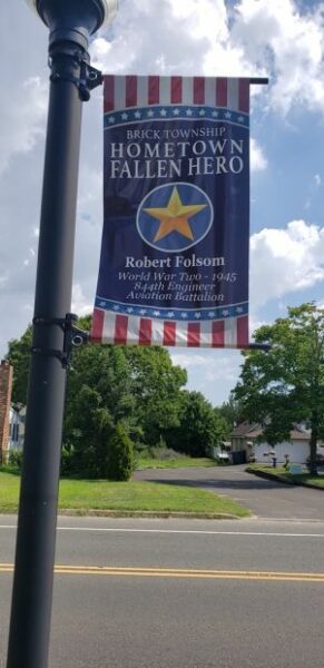 ROBERT FOLSOM HOMETOWN FALLEN HERO MEMORIAL BANNER
