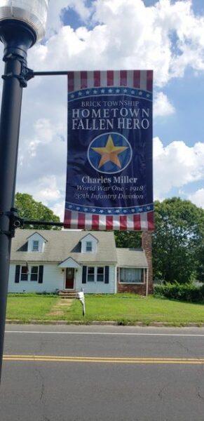 CHARLES MILLER HOMETOWN FALLEN HERO MEMORIAL BANNER