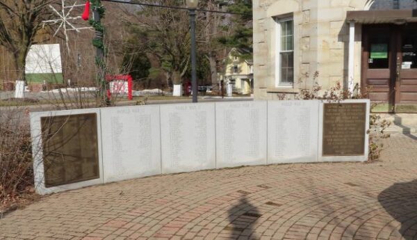 TOWN OF AMENIA WAR VETERANS MEMORIAL LEFT SIDE