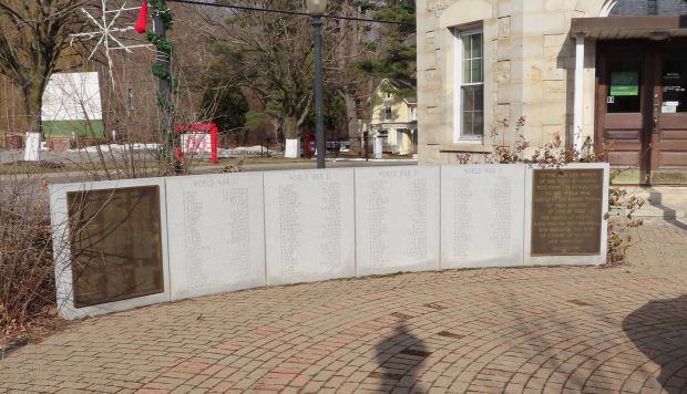 TOWN OF AMENIA WAR VETERANS MEMORIAL LEFT SIDE