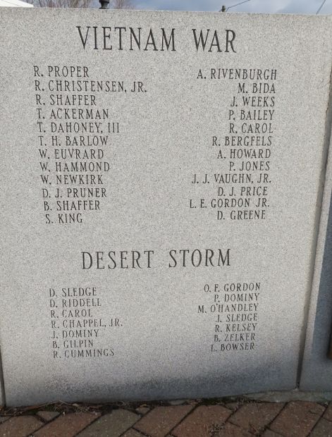 TOWN OF AMENIA WAR VETERANS MEMORIAL STONE H