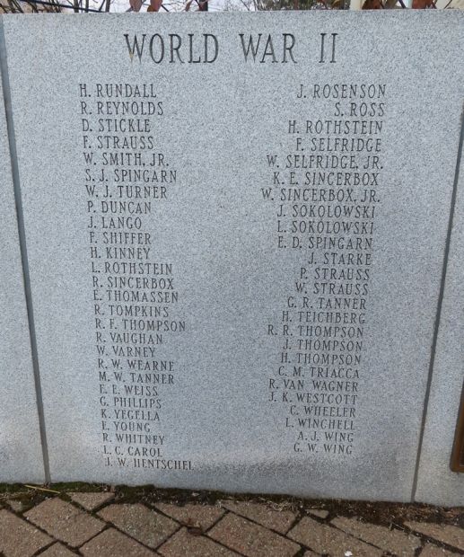 TOWN OF AMENIA WAR VETERANS MEMORIAL STONE D