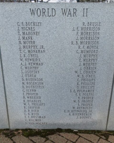 TOWN OF AMENIA WAR VETERANS MEMORIAL STONE C