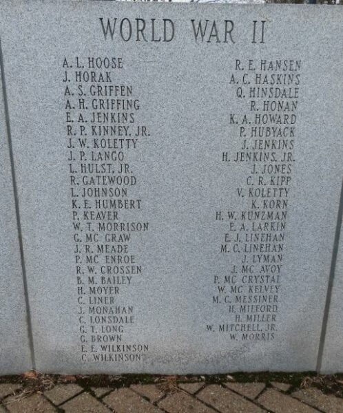 TOWN OF AMENIA WAR VETERANS MEMORIAL STONE B