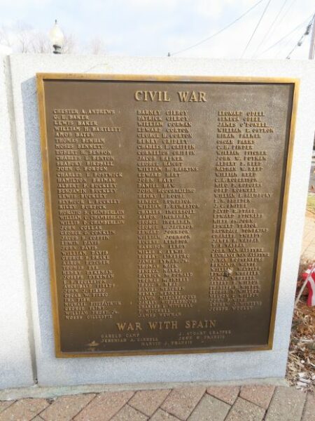 TOWN OF AMENIA WAR VETERANS MEMORIAL PLAQUE D