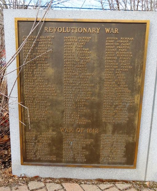TOWN OF AMENIA WAR VETERANS MEMORIAL PLAQUE B