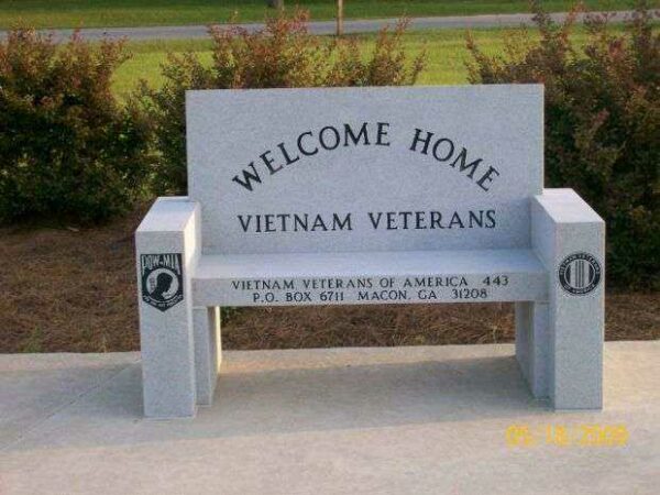 VVA CHAPTER 443 WELCOME HOME VIETNAM VETERANS MEMORIAL BENCH