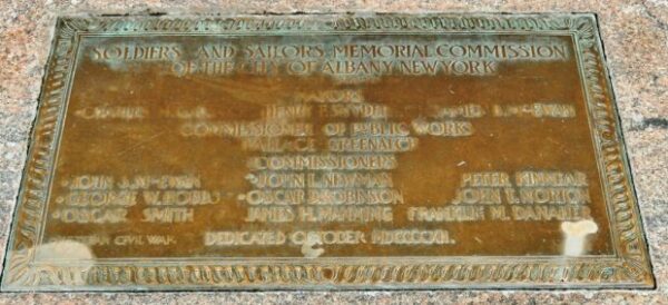 ALBANY SOLDIERS AND SAILORS MEMORIAL PLAQUE