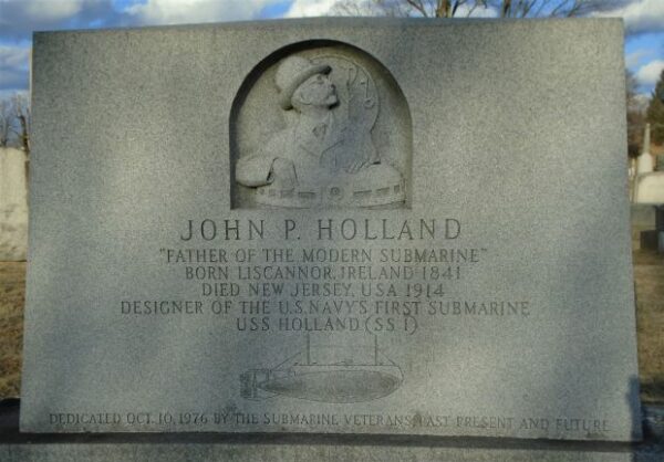 JOHN P. HOLLAND MEMORIAL CEMETERY STONE