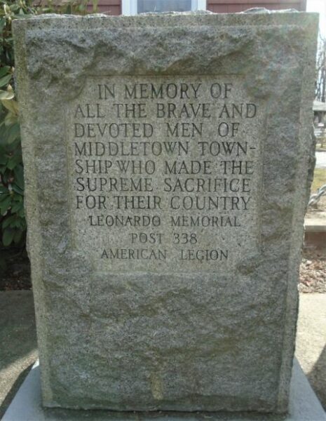 MIDDLETOWN TOWNSHIP SUPREME SACRIFICE WAR MEMORIAL