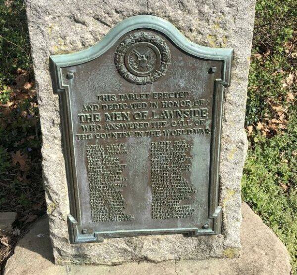 LAWNSIDE WORLD WAR I MEMORIAL