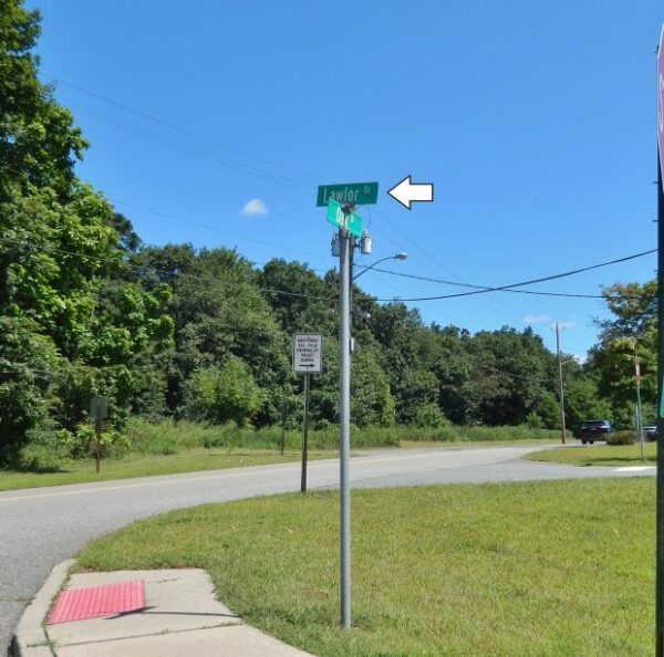 LAWLOR DR MEMORIAL STREET SIGN